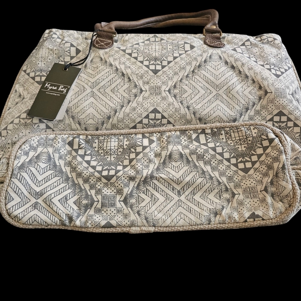 Myra Artisan Canvas Tote Bag - Picture 9 of 11